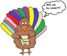 Funny Turkey as picture for clipart