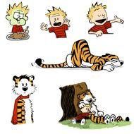 Calvin and Hobbes white background