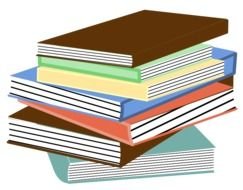 Clip art of stack of books