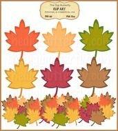 Home Fall Leaves Set clipart
