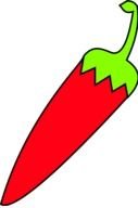 drawing of red pepper with a green ponytail