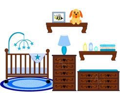 Clipart of Baby Boy room