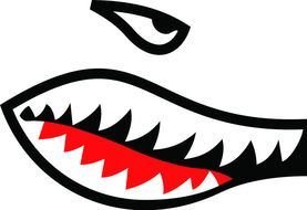 Tiger Shark Teeth drawing