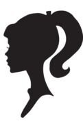 Black silhouette of the woman face clipart