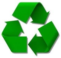 green sign of recycling service