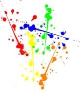 variety of paint splashes as a background