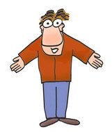 Funny Man 007 White Background Silly Characters