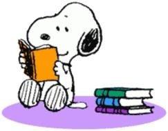 cartoon character with books as graphic image