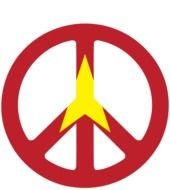 Vietnam Flag Peace Symbol Cnd Logo Nik Bear Brown Facebook Peacesymbol