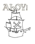 Printable Pirates Coloring Pages Treasure Pirate Ships