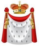 Royal crown and robe, drawing