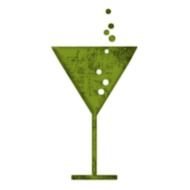 Green drink in the glass clipart