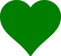 Green Heart Solid At Clkercom Vector Online