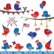 Fourth Of July Birds 4th By Pinkpueblo
