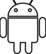 Android Robot Black White Line Art Hunky Dory Svg