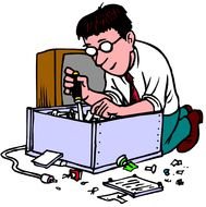 Clipart of TV repairing