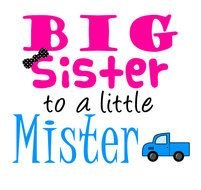 clipart of the sister and brother poster