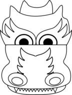 chinese new year mask as picture for clipart