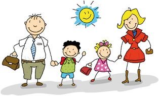 family goes to school