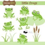 banner with a variety of frogs