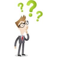 questions in the head as a graphic image