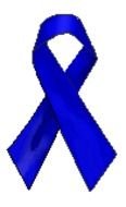 drawn blue ribbon on a black background