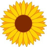 Simple Yellow Sunflower drawing