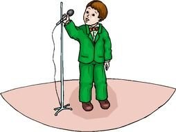 Boy Singing drawing