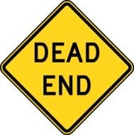 "Dead End" sign clipart