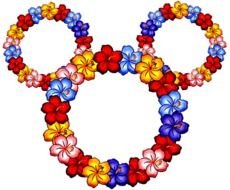 Hawaiian flower clipart on white background