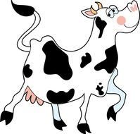 drawn dancing cartoon cow