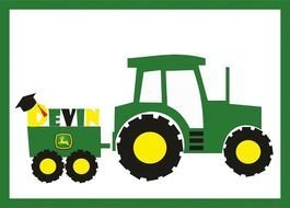Green Tractor drawing