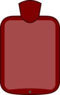 red hot-water bottle as a picture for clipart