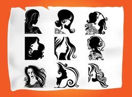 pictures of girls with hairstyles in a frame