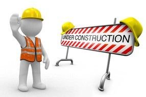 clipart of the under construction sign