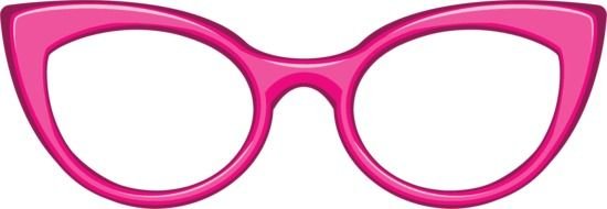 Clip Art of the pink glasses