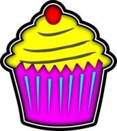 Clipart of colorful Cupcake
