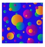 Colorful Circles Pattern On Blue background Free