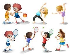 clipart of the active children