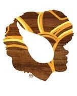 clipart of Afro Silhouette