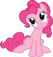 pink pony on a white background