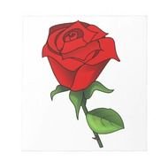 Red Rose Memo Notepad Zazzle
