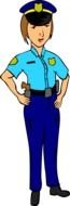 Clipart illustration of woman Police officer
