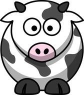 pinto cow, drawing