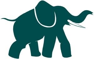 Clipart of the green elephant