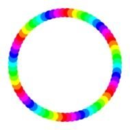 circle of colorful dots