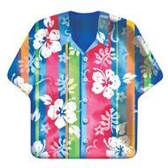 colorful Shirt with tropical pattern, drawing, icon