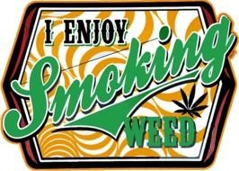 Animated Weed Plant Smoking I Enjoy Sticker