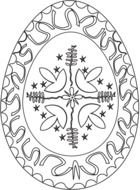 Egg form mandala, Black and White