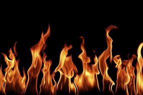 red hot Flames drawing